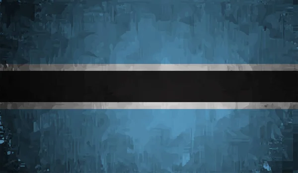 Botswana Nationalflagge Grunge Stil — Stockvektor