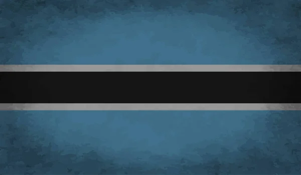 Bandera Nacional Botswana Creada Estilo Grunge — Archivo Imágenes Vectoriales