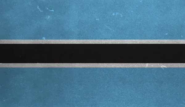 Botswana Nationalflagge Grunge Stil — Stockvektor