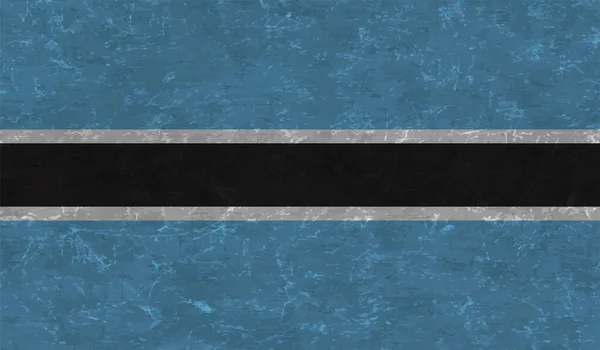 Botswana National Flagga Skapad Grunge Stil — Stock vektor