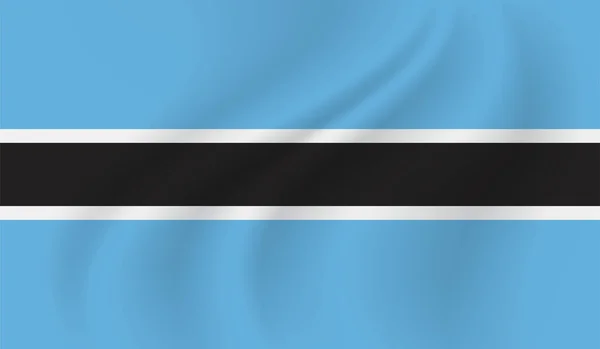 Botswana National Flagga Skapad Grunge Stil — Stock vektor