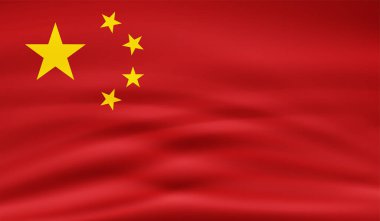 Grunge Çin bayrağı desenli arka plan. Vektör illüstrasyonu