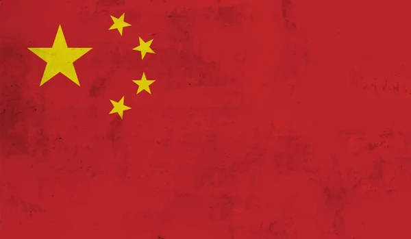 Bandeira Grunge China Fundo Texturizado Ilustração Vetorial —  Vetores de Stock