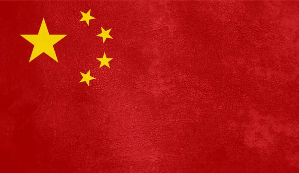 Bandeira Grunge China Fundo Texturizado Ilustração Vetorial —  Vetores de Stock