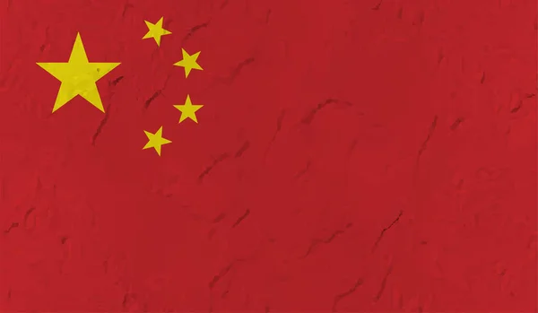 Grunge China Flagge Texturierten Hintergrund Vektorillustration — Stockvektor