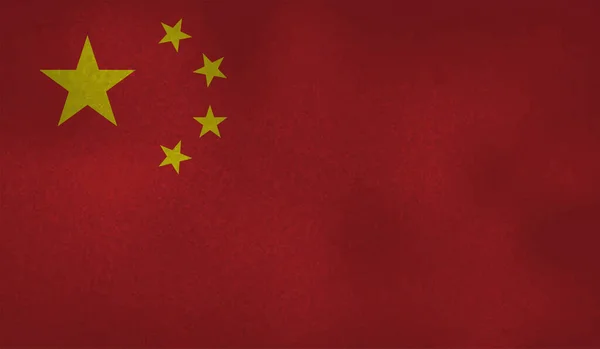 Grunge Σημαία Της Κίνας Υφή Φόντο Εικονογράφηση Διανύσματος — Διανυσματικό Αρχείο