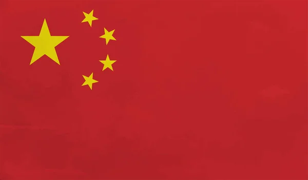 Grunge Chine Drapeau Fond Texturé Illustration Vectorielle — Image vectorielle