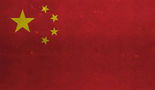 Grunge China Vlag Textuur Achtergrond Vectorillustratie — Stockvector