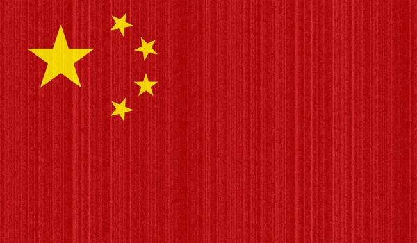 Grunge Chine Drapeau Fond Texturé Illustration Vectorielle — Image vectorielle