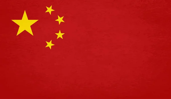 Grunge China Vlag Textuur Achtergrond Vectorillustratie — Stockvector