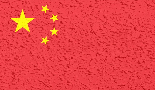 Grunge China Flagge Texturierten Hintergrund Vektorillustration — Stockvektor