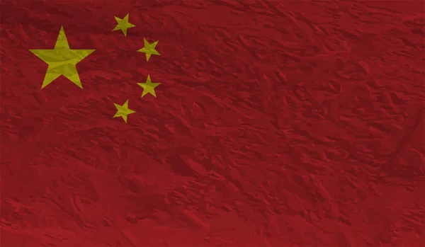 Grunge China Bandera Fondo Texturizado Ilustración Vectorial — Archivo Imágenes Vectoriales