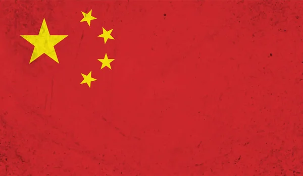 Bandeira Grunge China Fundo Texturizado Ilustração Vetorial —  Vetores de Stock