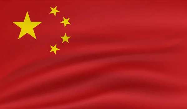Grunge Chiny Flaga Teksturowane Tło Ilustracja Wektora — Wektor stockowy