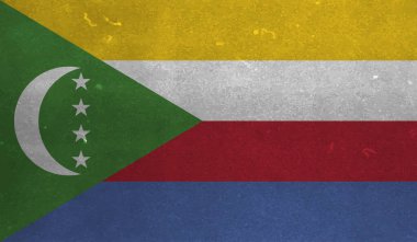 Komoros ulusal bayrağı grunge tarzında oluşturuldu