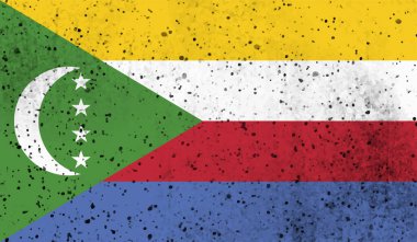 Komoros ulusal bayrağı grunge tarzında oluşturuldu