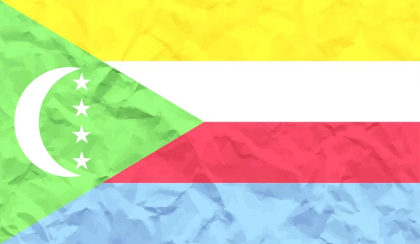 Comoros National Flag Created Grunge Style — Stock Vector