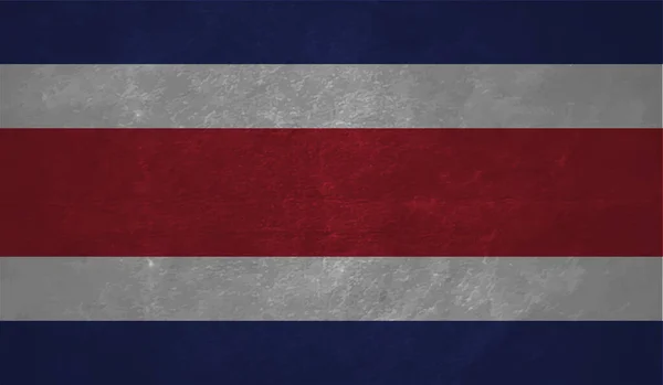 Costa Rica Vlag Met Golvende Grunge Textuur Vectorachtergrond — Stockvector