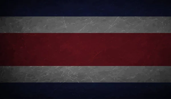 Прапор Коста Рики Текстурою Гранджу Векторний Фон — стоковий вектор