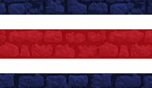 Bandeira Costa Rica Com Textura Grunge Ondulante Fundo Vetorial —  Vetores de Stock