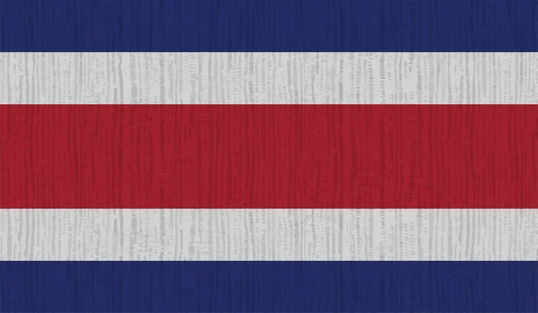 Drapeau Costa Rica Avec Texture Grunge Ondulée Fond Vectoriel — Image vectorielle