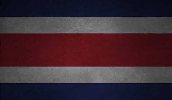 Costa Rica Flagge Mit Wehendem Grunge Vektorhintergrund — Stockvektor
