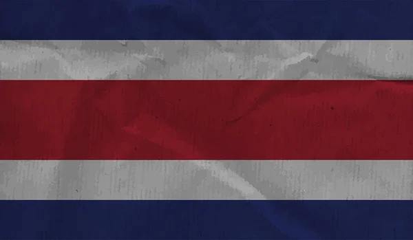 Drapeau Costa Rica Avec Texture Grunge Ondulée Fond Vectoriel — Image vectorielle