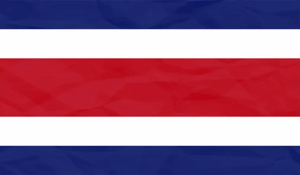 Costa Rica Vlag Met Golvende Grunge Textuur Vectorachtergrond — Stockvector