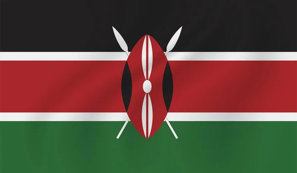 Pozioma Abstrakcja Grunge Brushed Flag Kenya Transparent Grid Wzór Wektora — Wektor stockowy