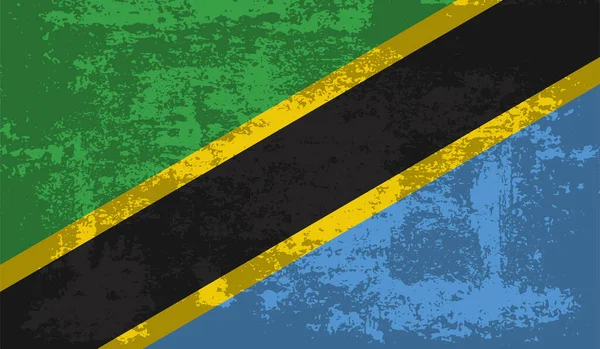 Det Afrikanska Landets Flagga Tanzania — Stock vektor