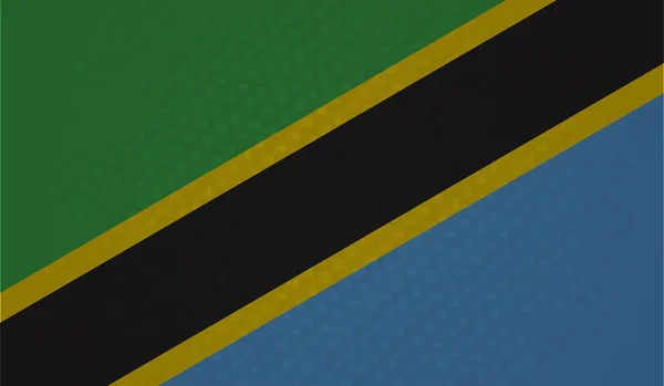 Flag African Country Tanzania — Stock Vector