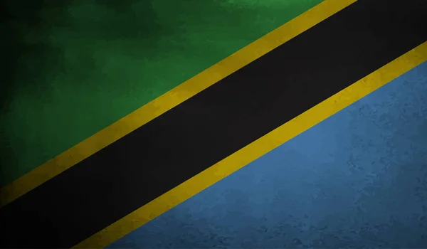 Zászló Afrikai Ország Tanzánia — Stock Vector