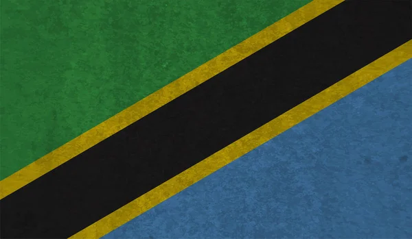 Det Afrikanska Landets Flagga Tanzania — Stock vektor