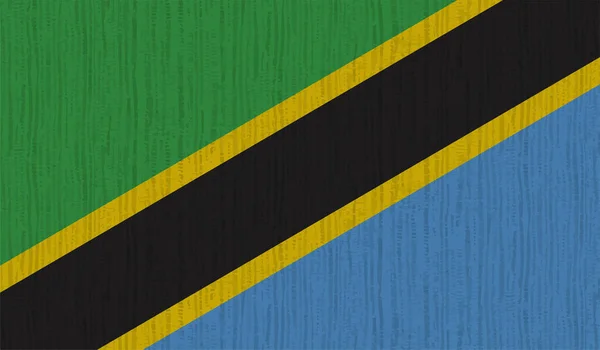 Bandiera Del Paese Africano Tanzania — Vettoriale Stock
