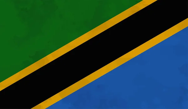 Vlag Van Het Afrikaanse Land Tanzania — Stockvector