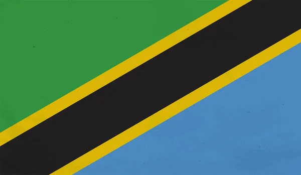 Vlag Van Het Afrikaanse Land Tanzania — Stockvector