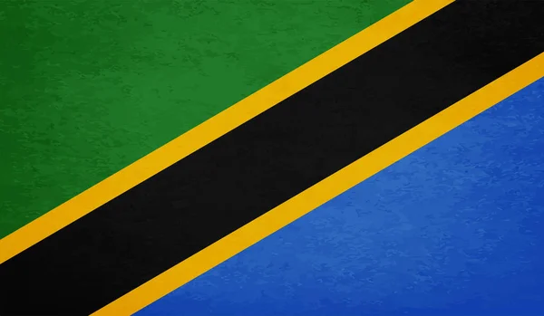 Det Afrikanska Landets Flagga Tanzania — Stock vektor