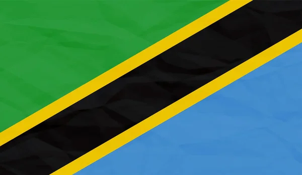 Bandiera Del Paese Africano Tanzania — Vettoriale Stock