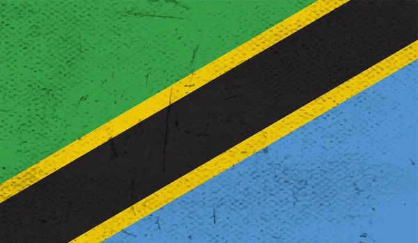 The flag of the African country Tanzania