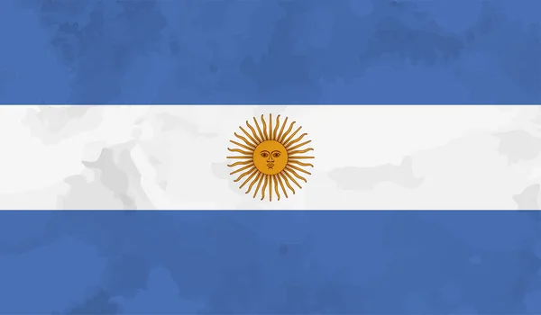 Arjantin Bayrağı Sallanan Grunge Desenli Vektör Arkaplanı — Stok Vektör