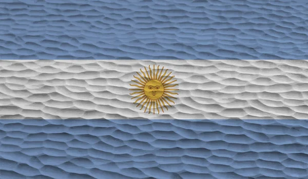 Argentína Zászló Hullámzó Grunge Textúrával Vektorháttér — Stock Vector