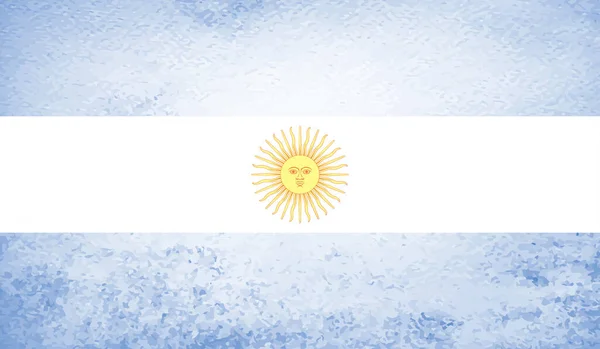 Bandeira Argentina Com Textura Grunge Ondulante Fundo Vetorial — Vetor de Stock