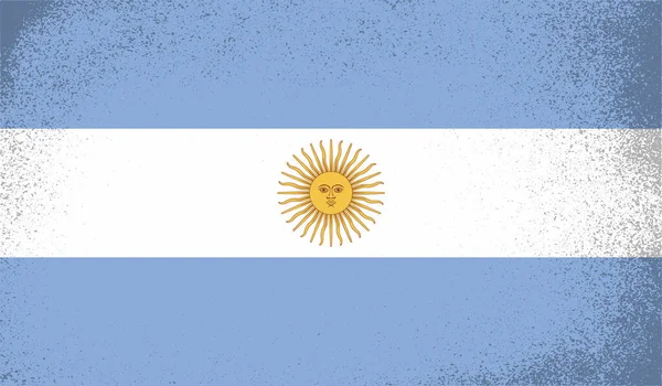 Argentina Vlajka Vlnící Grunge Texturou Pozadí Vektoru — Stockový vektor