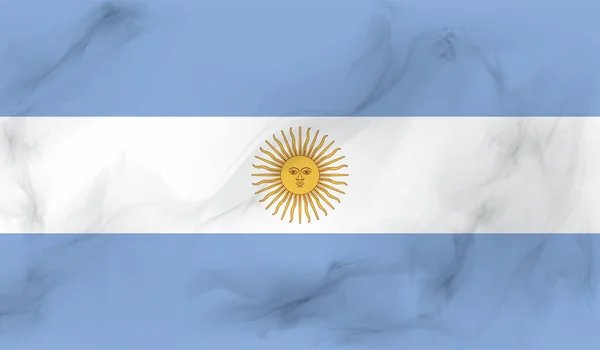 Bandeira Argentina Com Textura Grunge Ondulante Fundo Vetorial —  Vetores de Stock