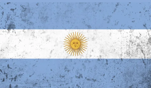 グランジの質感を振ってアルゼンチンフラグ ベクトル背景 — ストックベクタ