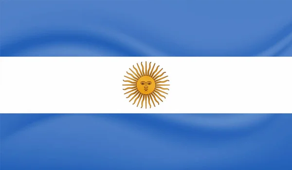 Drapeau Argentin Avec Texture Grunge Ondulée Fond Vectoriel — Image vectorielle