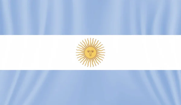 Drapeau Argentin Avec Texture Grunge Ondulée Fond Vectoriel — Image vectorielle