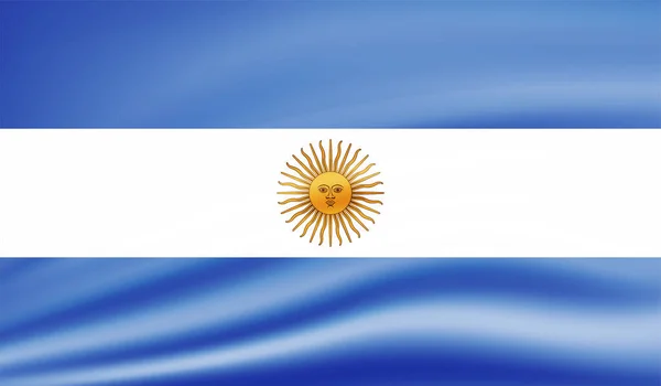 Bandera Argentina Con Textura Grunge Ondeante Fondo Vectorial — Archivo Imágenes Vectoriales