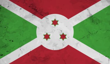 Burundi ulusal bayrağı grunge boya, stil