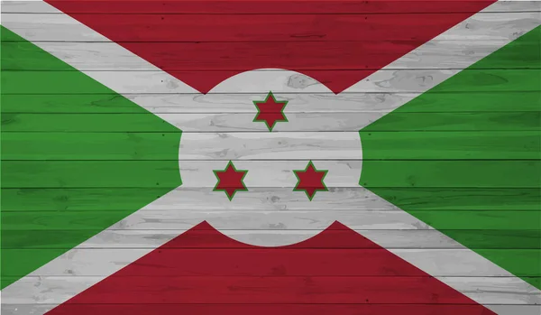 Burundi Bandera Nacional Creada Pintura Grunge Estilo — Vector de stock